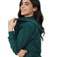Women’s Cropped Hoodie – Organic Cotton (Deep Teal)