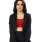 Women’s Cropped Hoodie – Organic Cotton (Midnight Navy)
