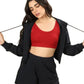 Women’s Cropped Hoodie – Organic Cotton (Midnight Navy)