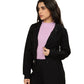 Women’s Cropped Hoodie – Organic Cotton (Carbon Black)