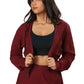 Women’s Cropped Hoodie – Organic Cotton (Sangria)