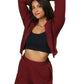 Women’s Cropped Hoodie – Organic Cotton (Sangria)