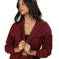 Women’s Cropped Hoodie – Organic Cotton (Sangria)