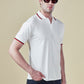 Tencel Stretch Polo in Pearl White
