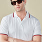 Tencel Stretch Polo in Pearl White
