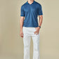 Tencel Stretch Polo in Persian Blue