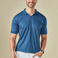 Tencel Stretch Polo in Persian Blue
