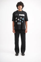 Men's Black Waffle Lounge Pants Main Character