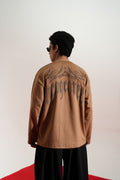 Vengeance Printed Brown Oversized Sweatshirt Main Character