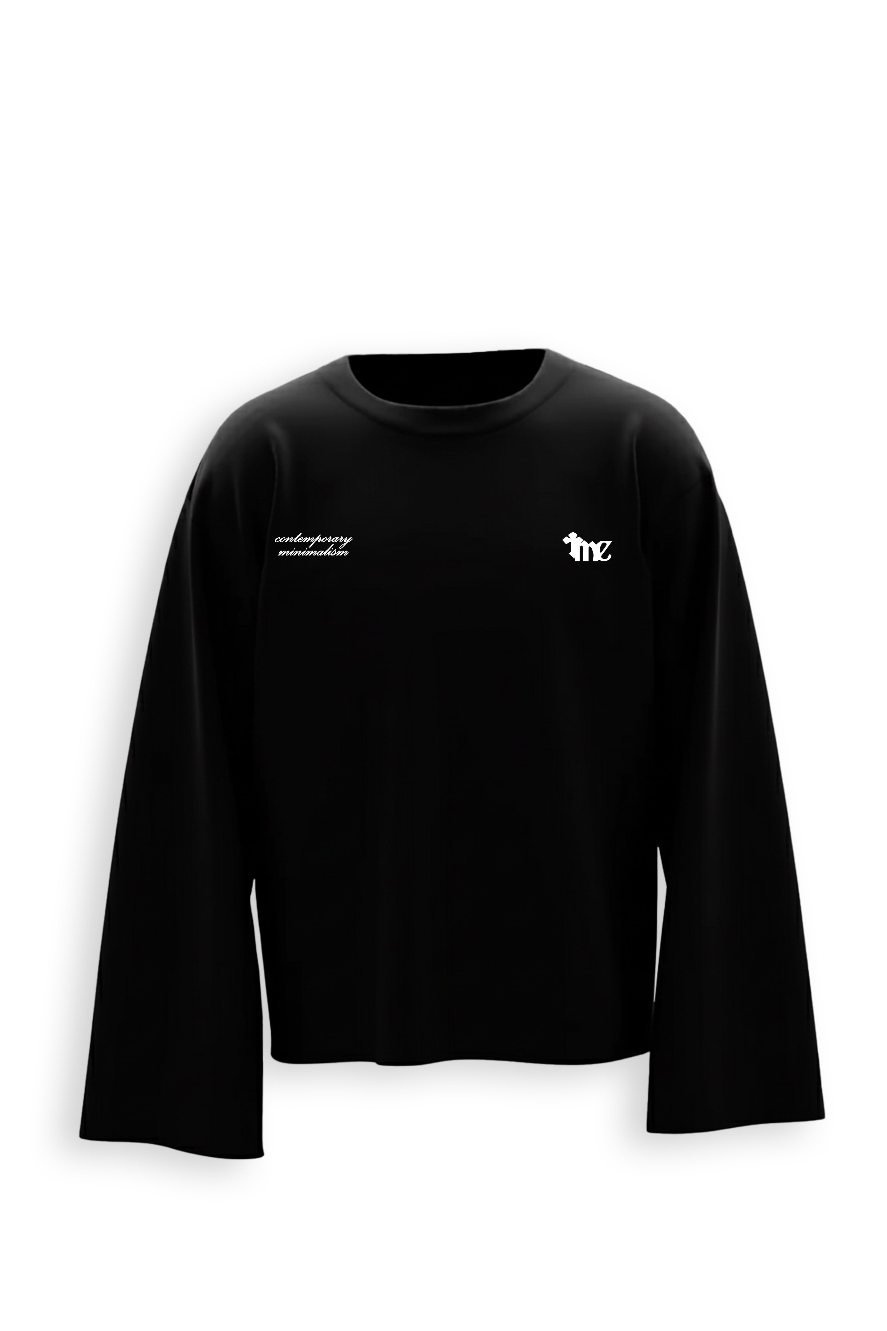 Midnight Eco Printed Oversized Black T-Shirt Main Character