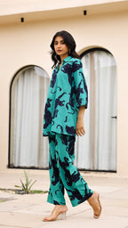Emerald Panther Print Co-ord Set