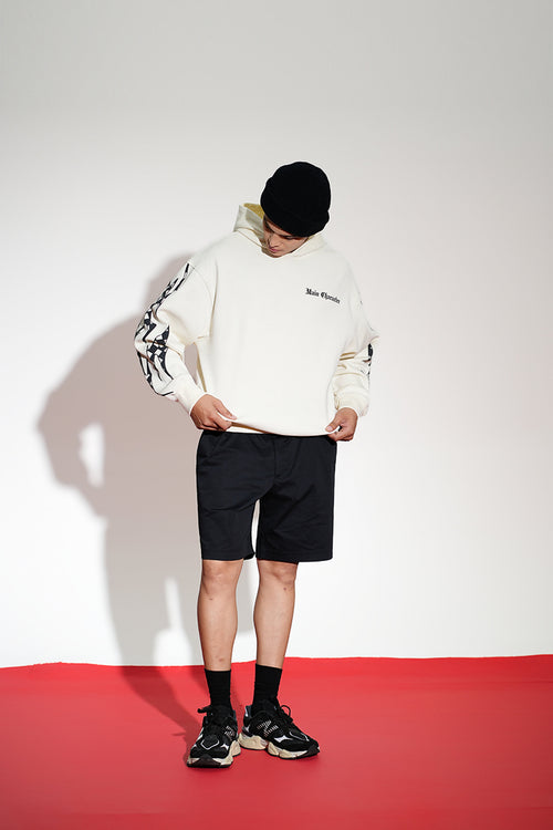 Apen Oversized Printed White Hoodie Main Character