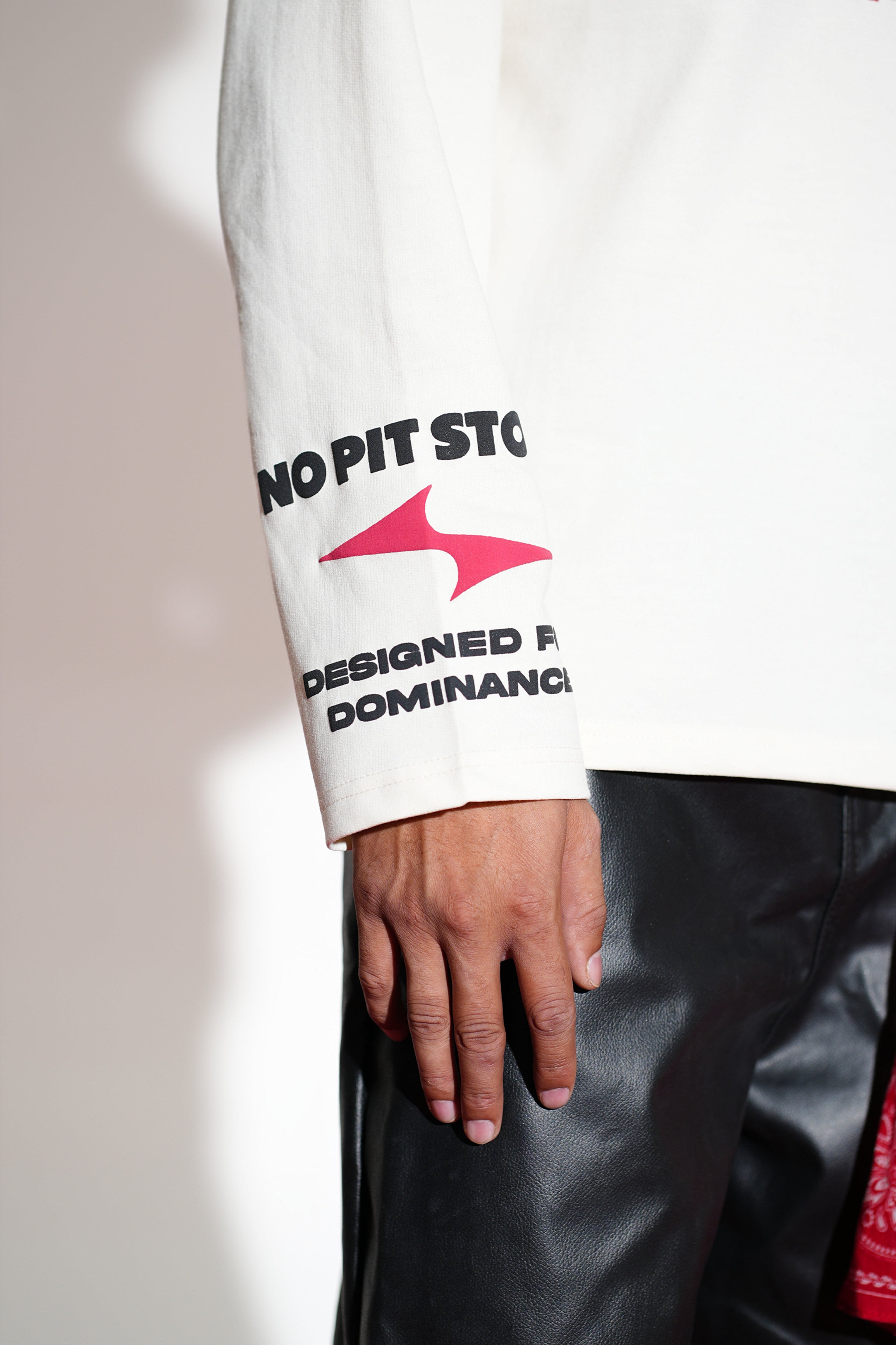 Crossline Printed Oversized White Sweatshirt Main Character