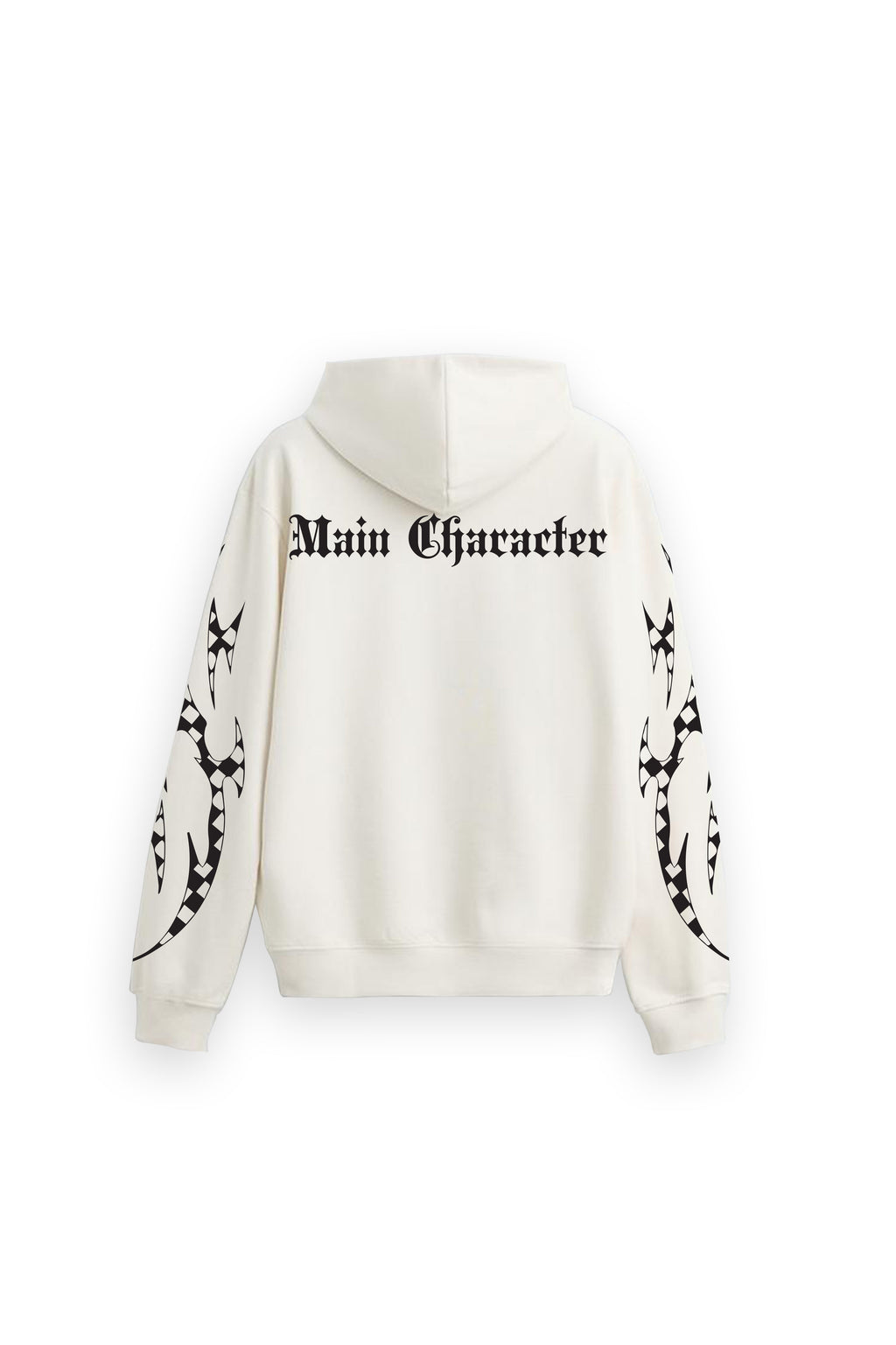 Apen Oversized Printed White Hoodie Main Character
