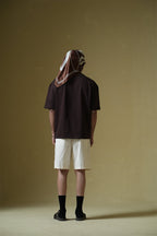 07 Brown Round Neck Oversized T-Shirt Main Character