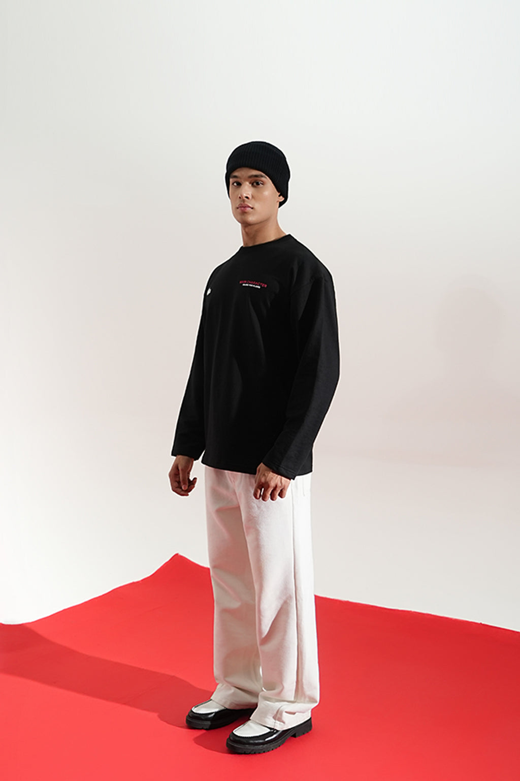 Heading To Work Printed Oversized Black Sweatshirt Main Character
