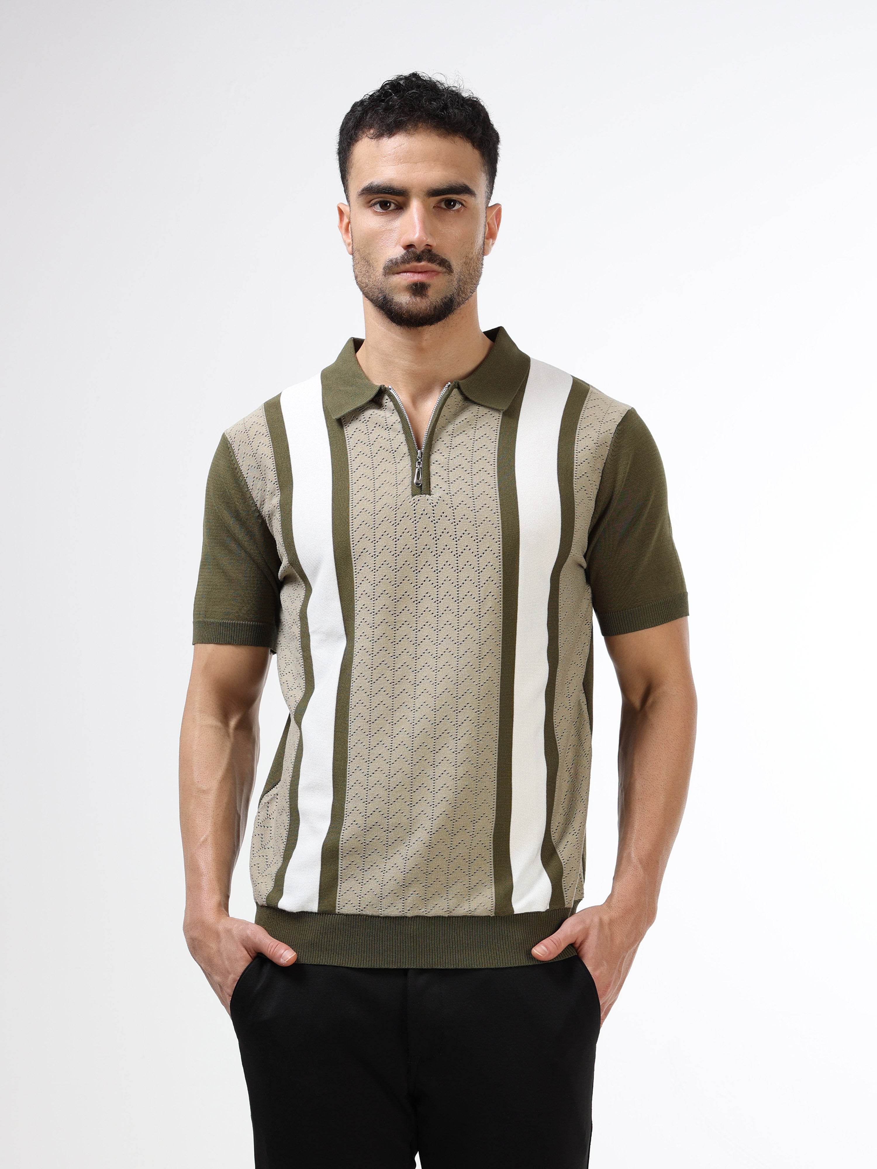 Men’s olive polo tshirt
