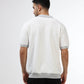 Men’s white knit polo tshirt