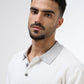 Men’s white knit polo tshirt
