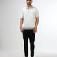 Men’s white knit polo tshirt