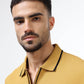 Men’s mustard yellow polo t-shirt