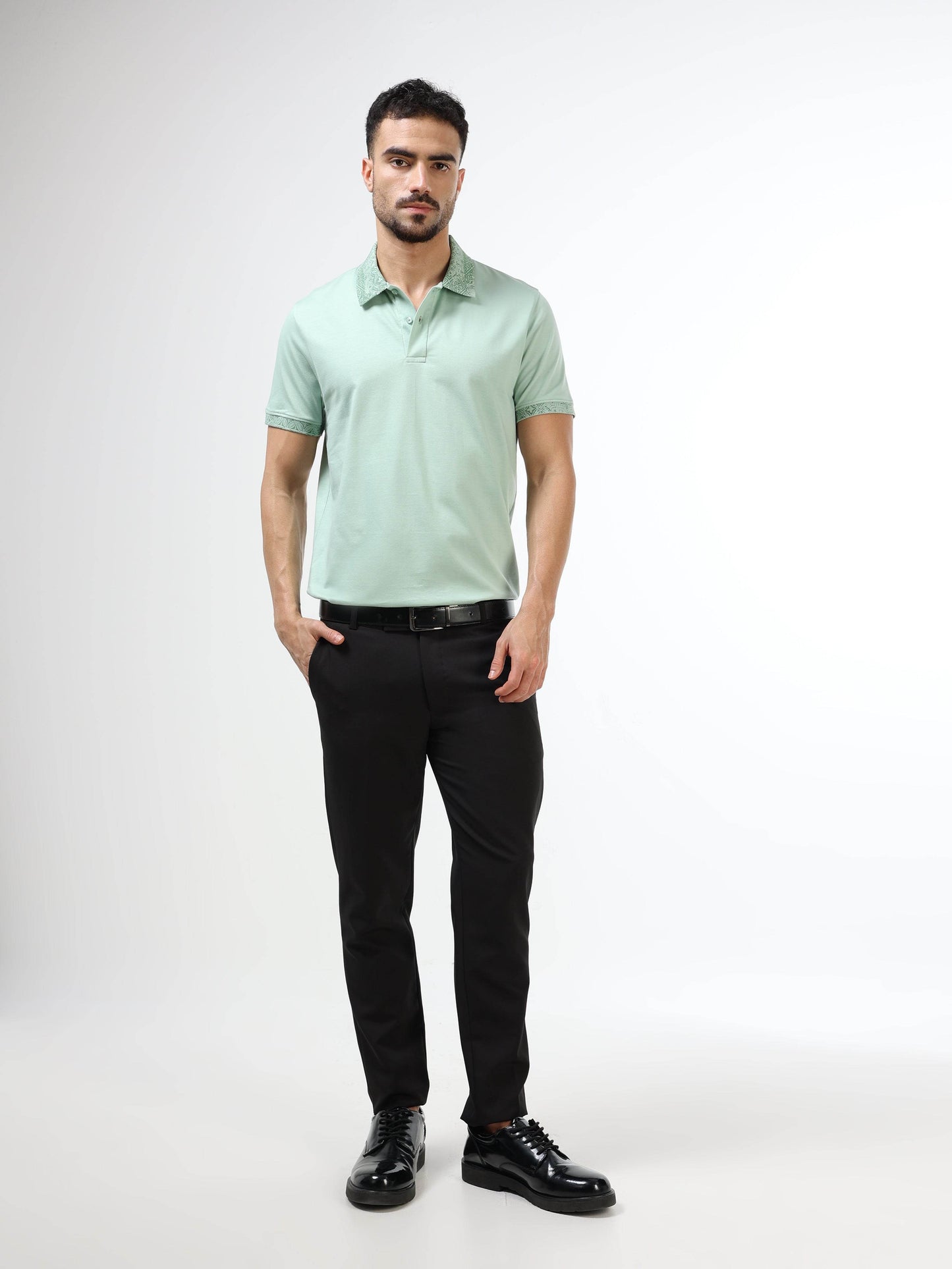 Men's Supima green polo t-shirt