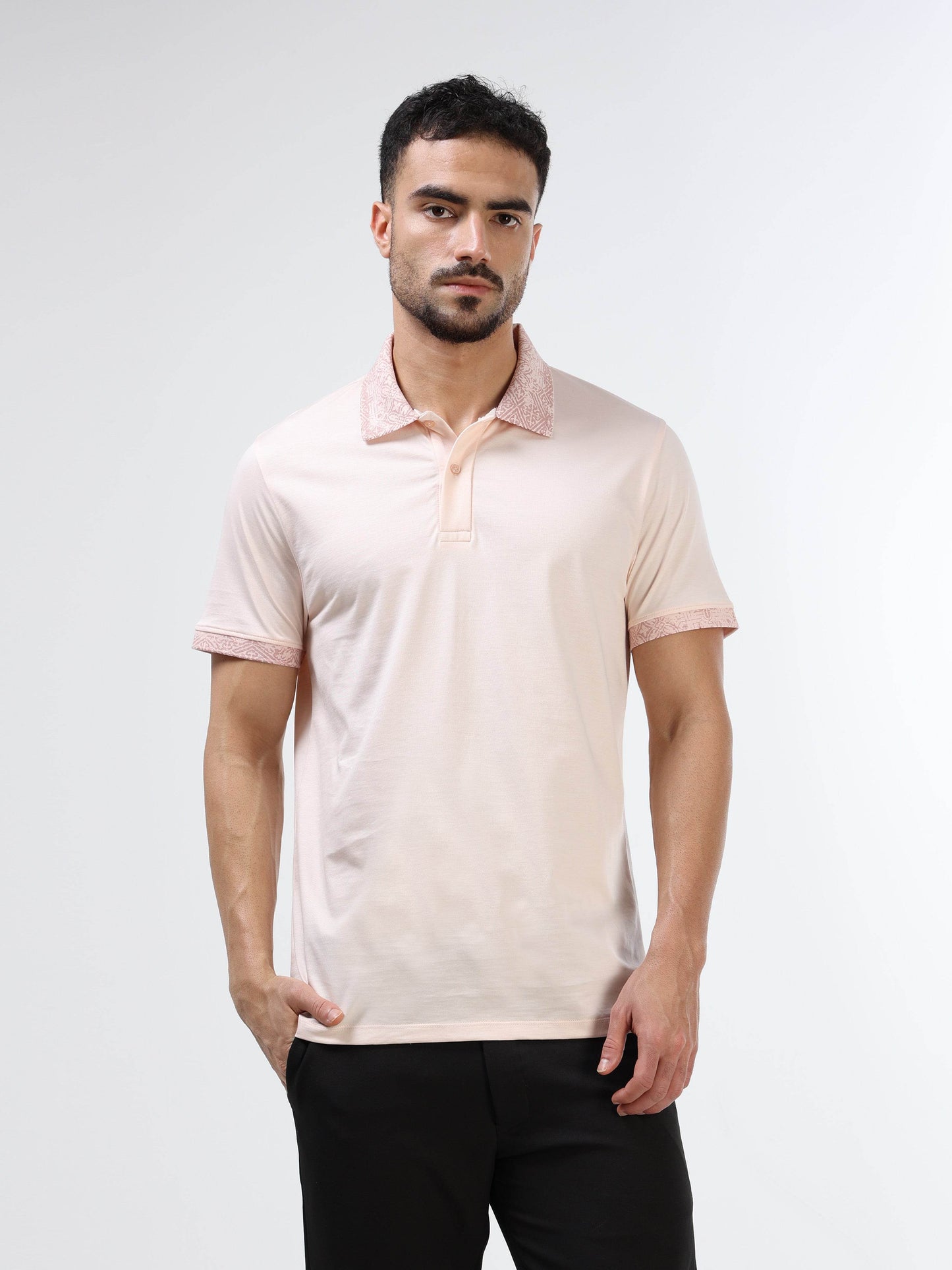 Men's Supima pink polo t-shirt