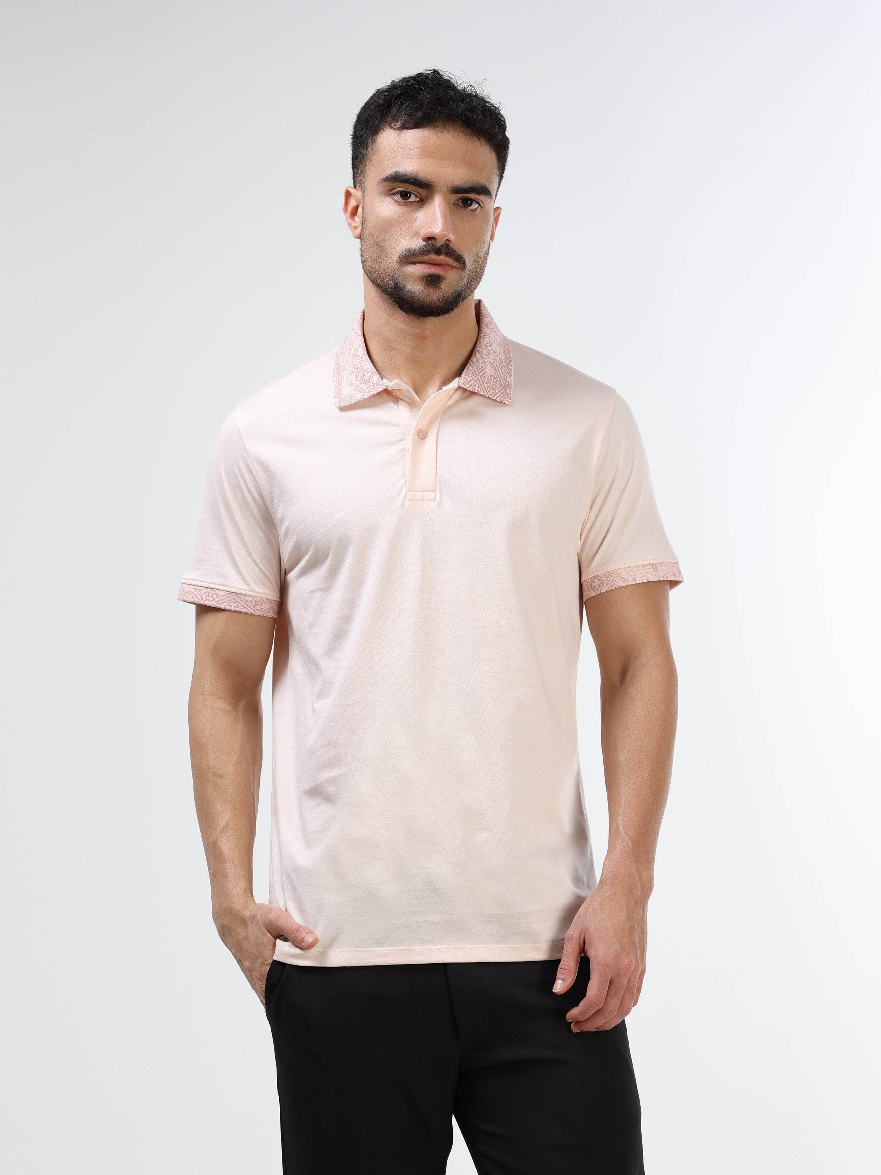 Men's Supima pink polo t-shirt