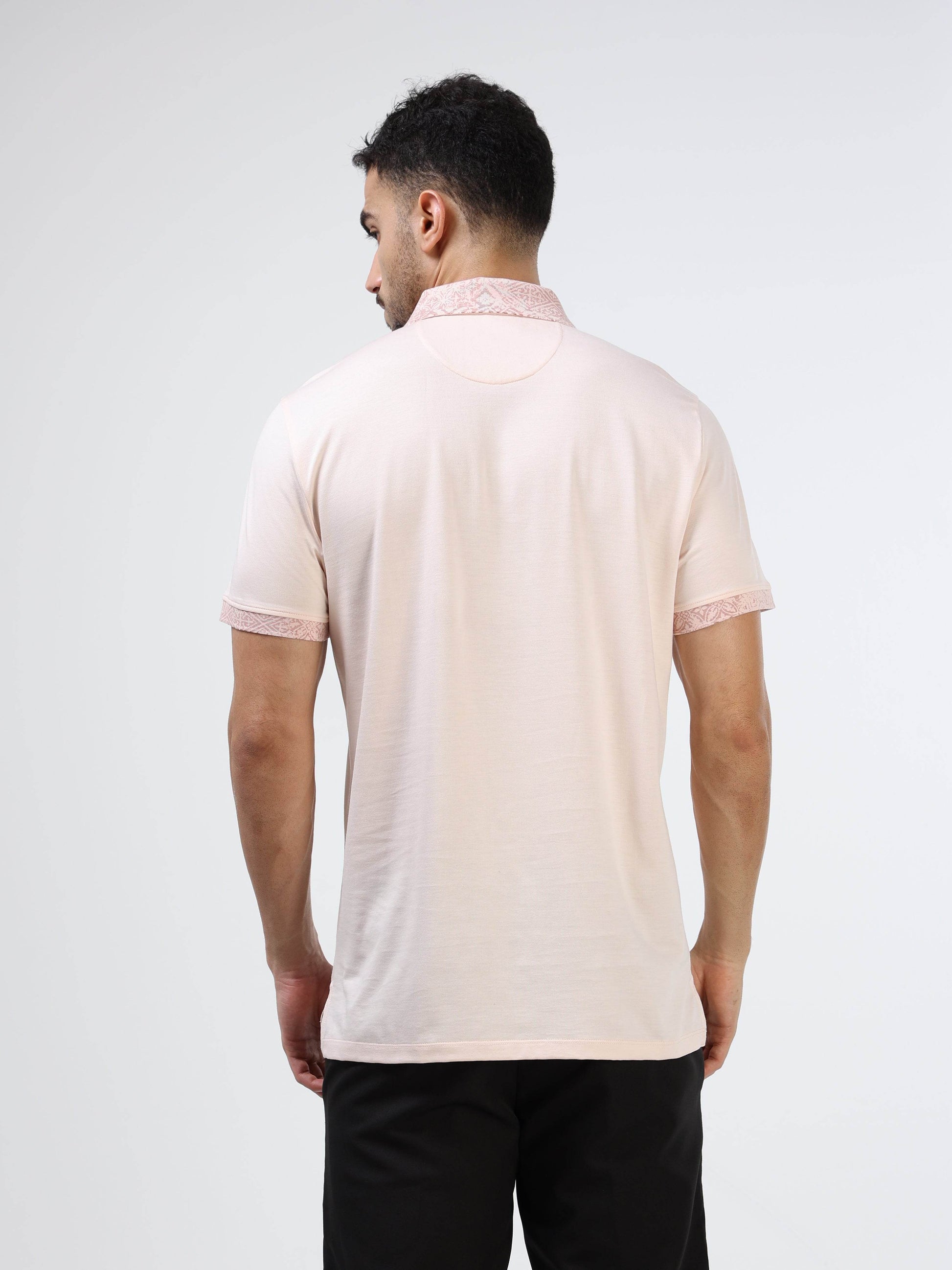 Men's Supima pink polo t-shirt