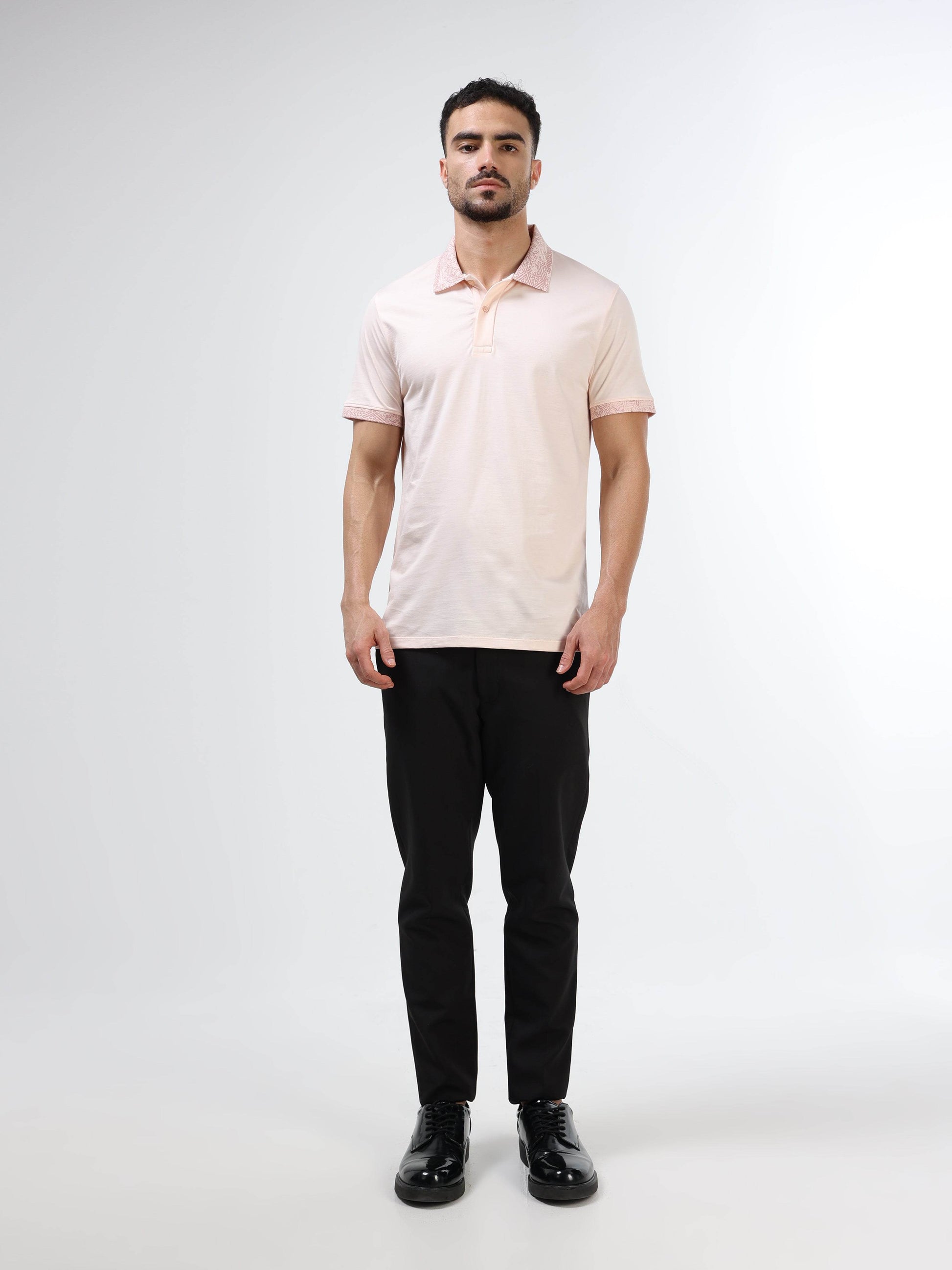 Men's Supima pink polo t-shirt