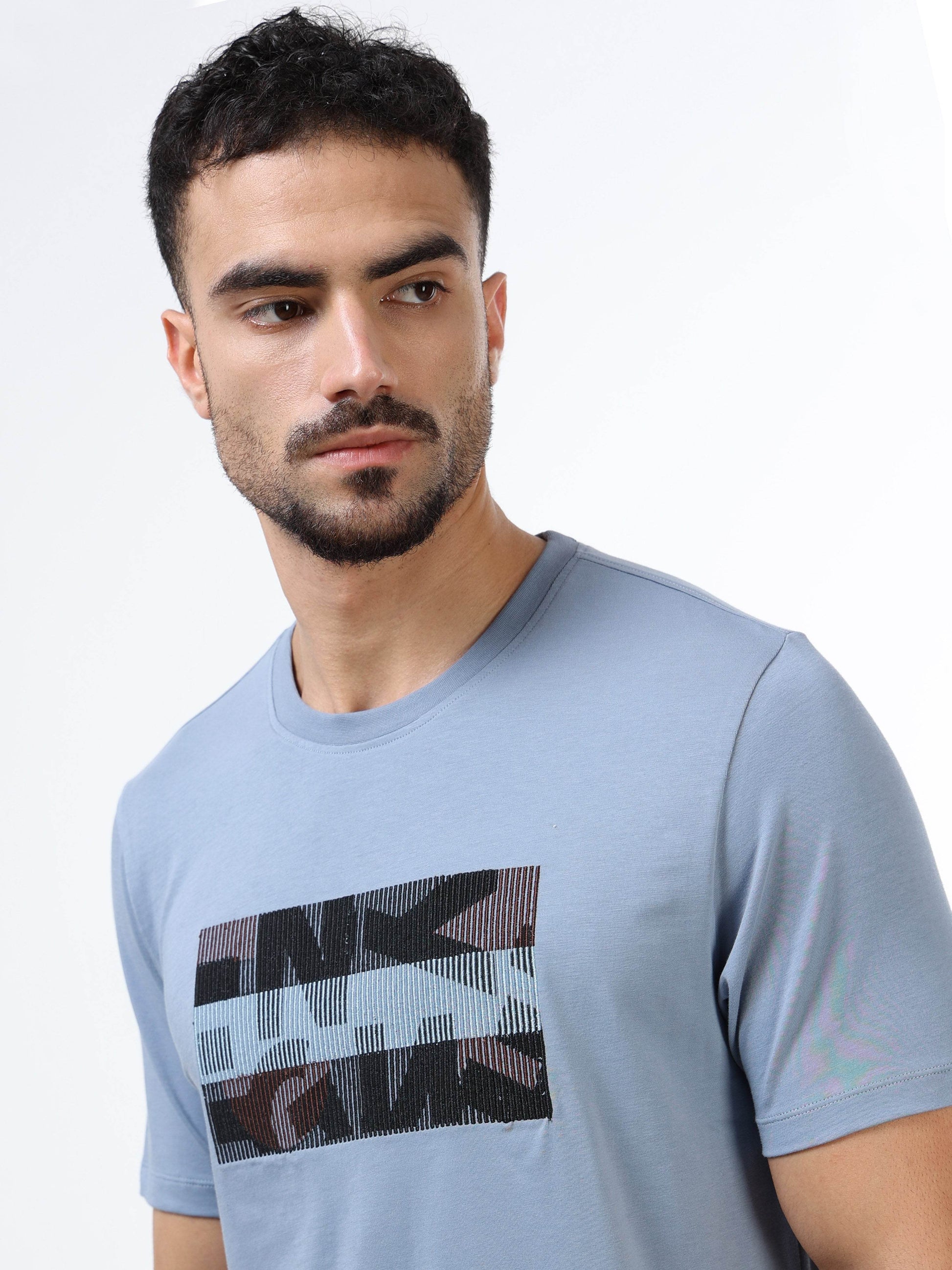 Men’s dusty blue polo tshirt