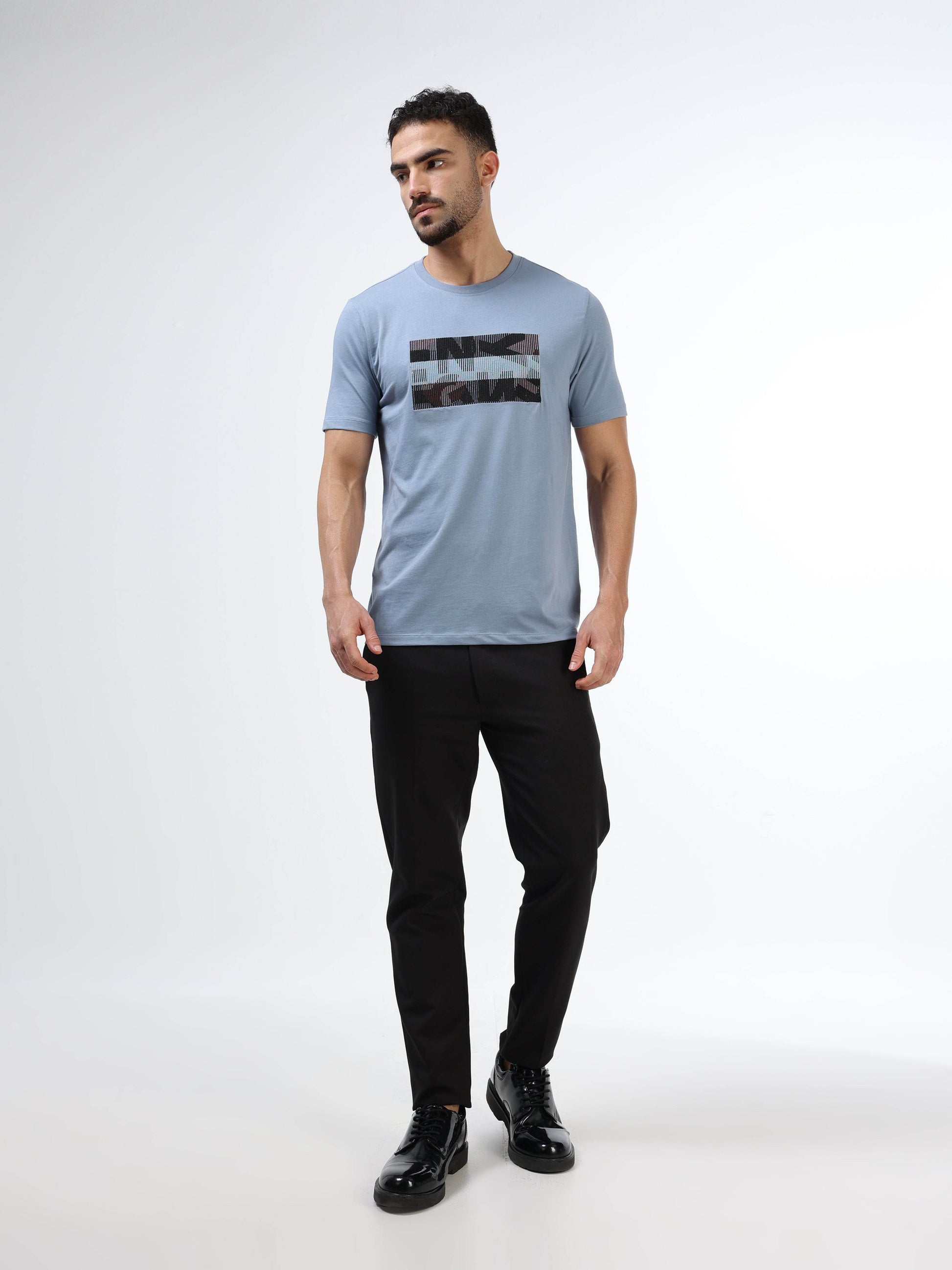 Men’s dusty blue polo tshirt
