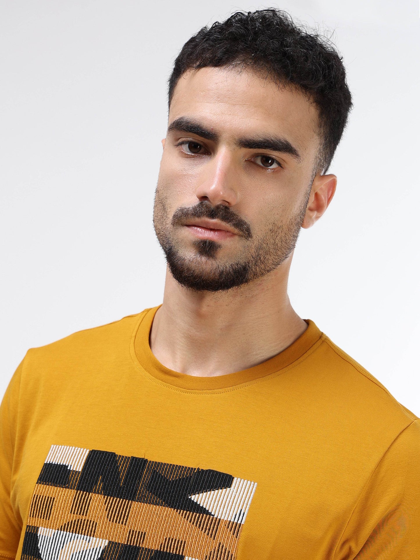 Men’s mustard yellow polo tshirt