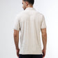 Men's beige jacquard polo t-shirt