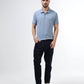 Men's blue jacquard polo t-shirt
