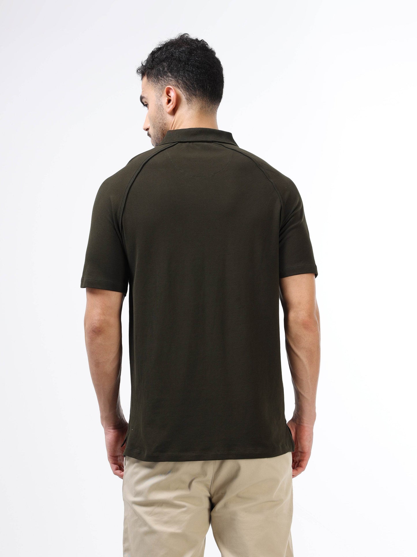 Men’s olive polo t-shirt