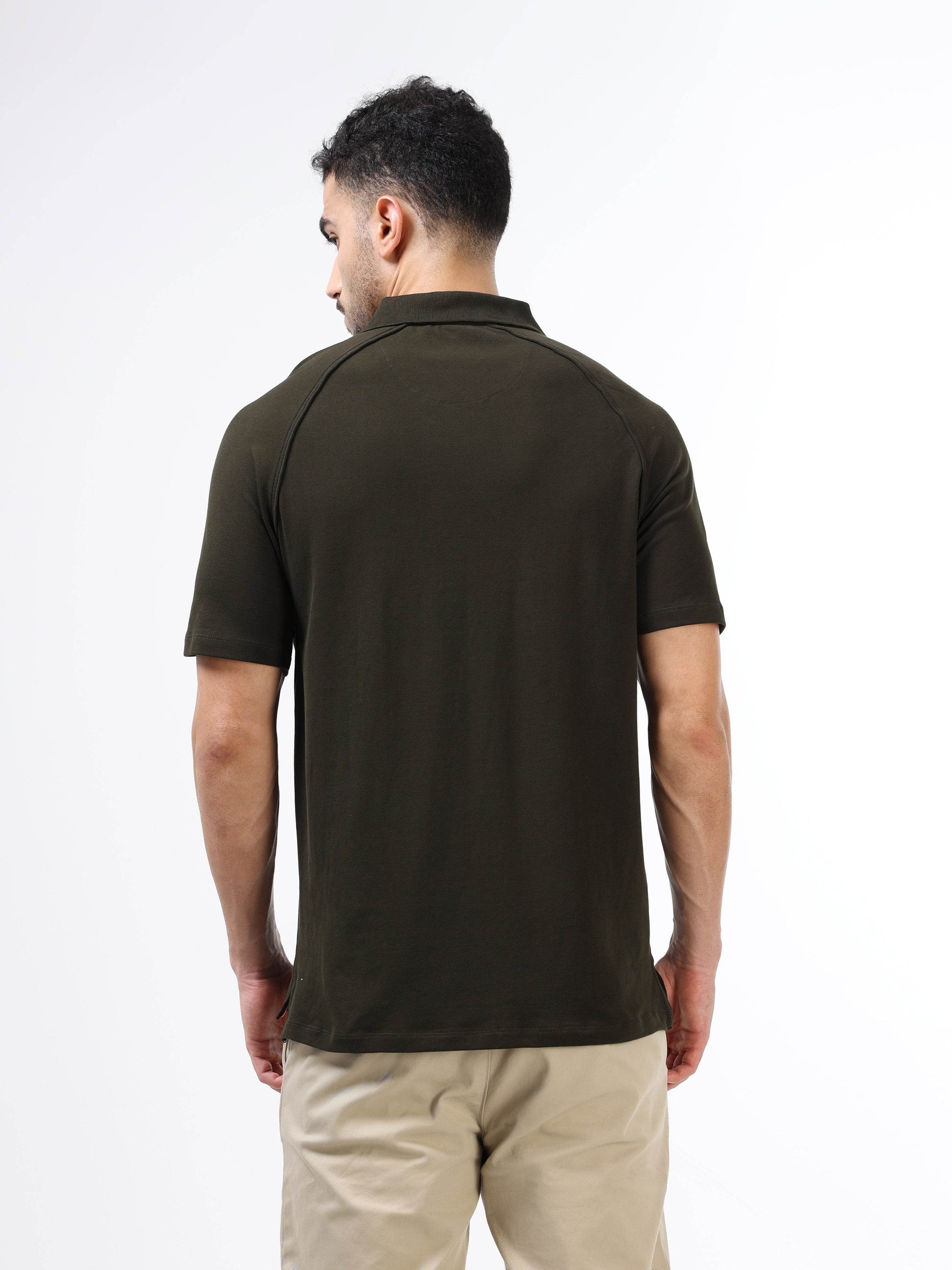 Men’s olive polo t-shirt