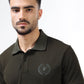 Men’s olive polo t-shirt