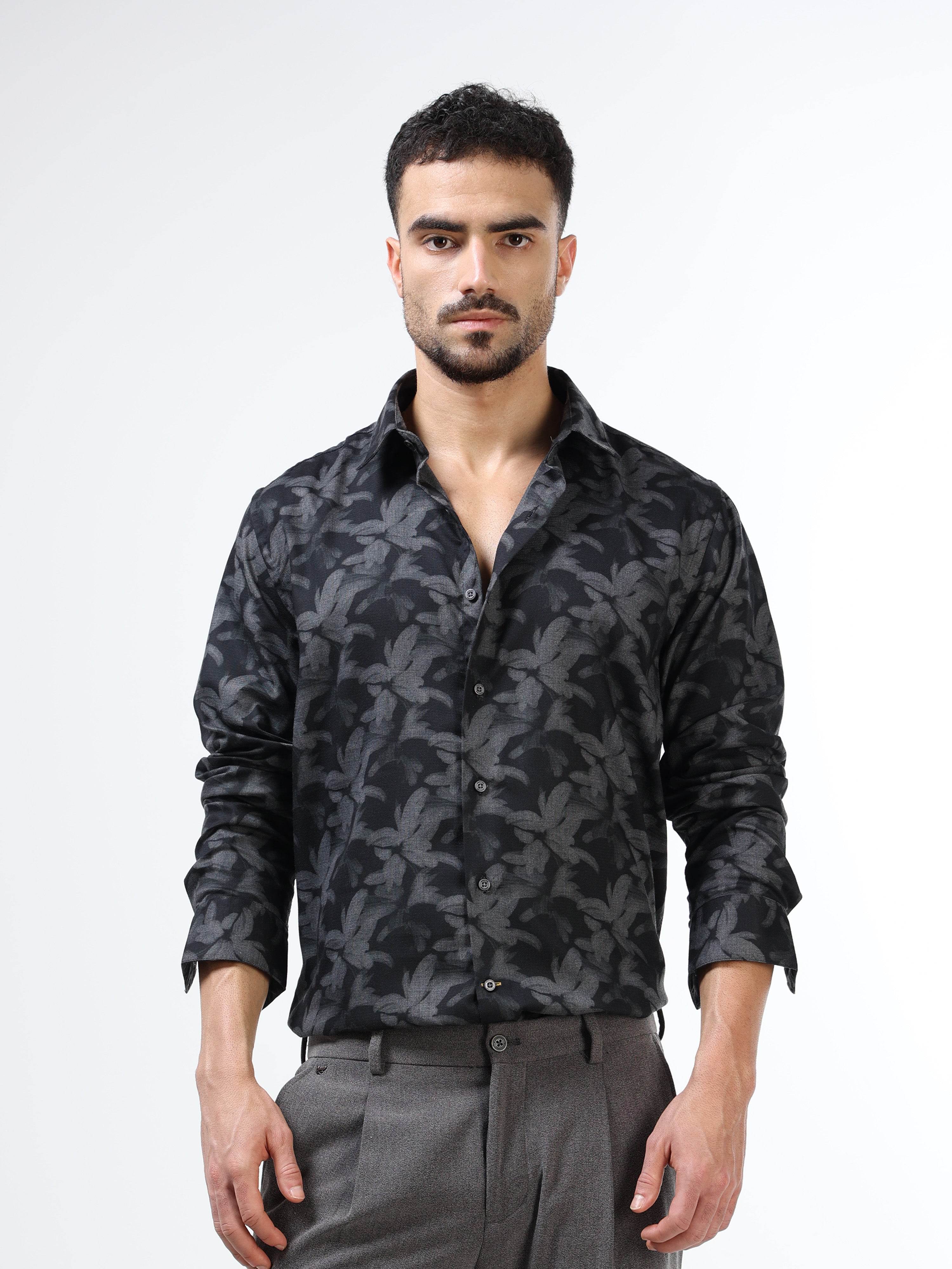 Men’s navy floral shirt