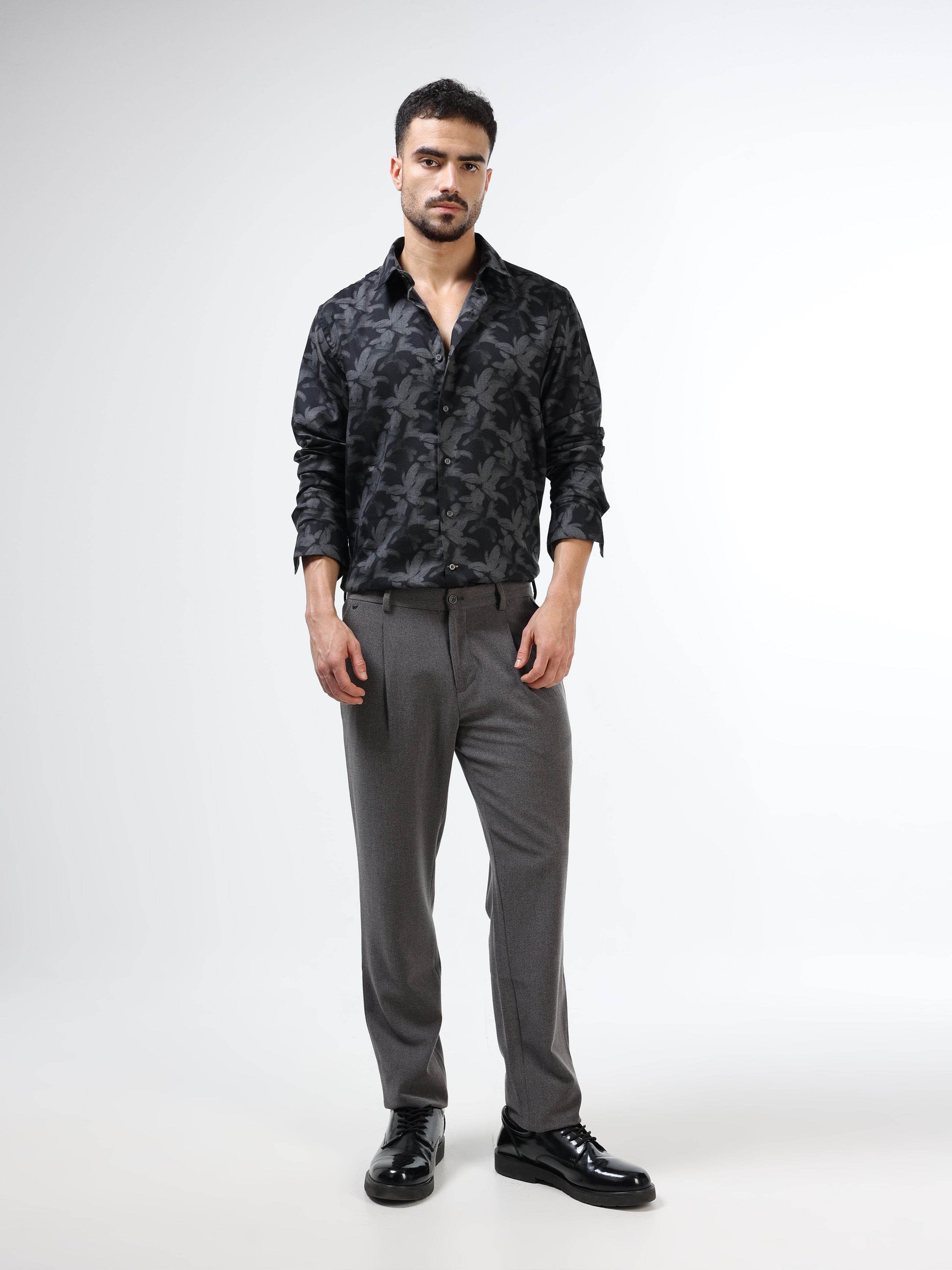 Men’s navy floral shirt