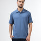 Men's sky blue polo t-shirt with printed raglan sleeves