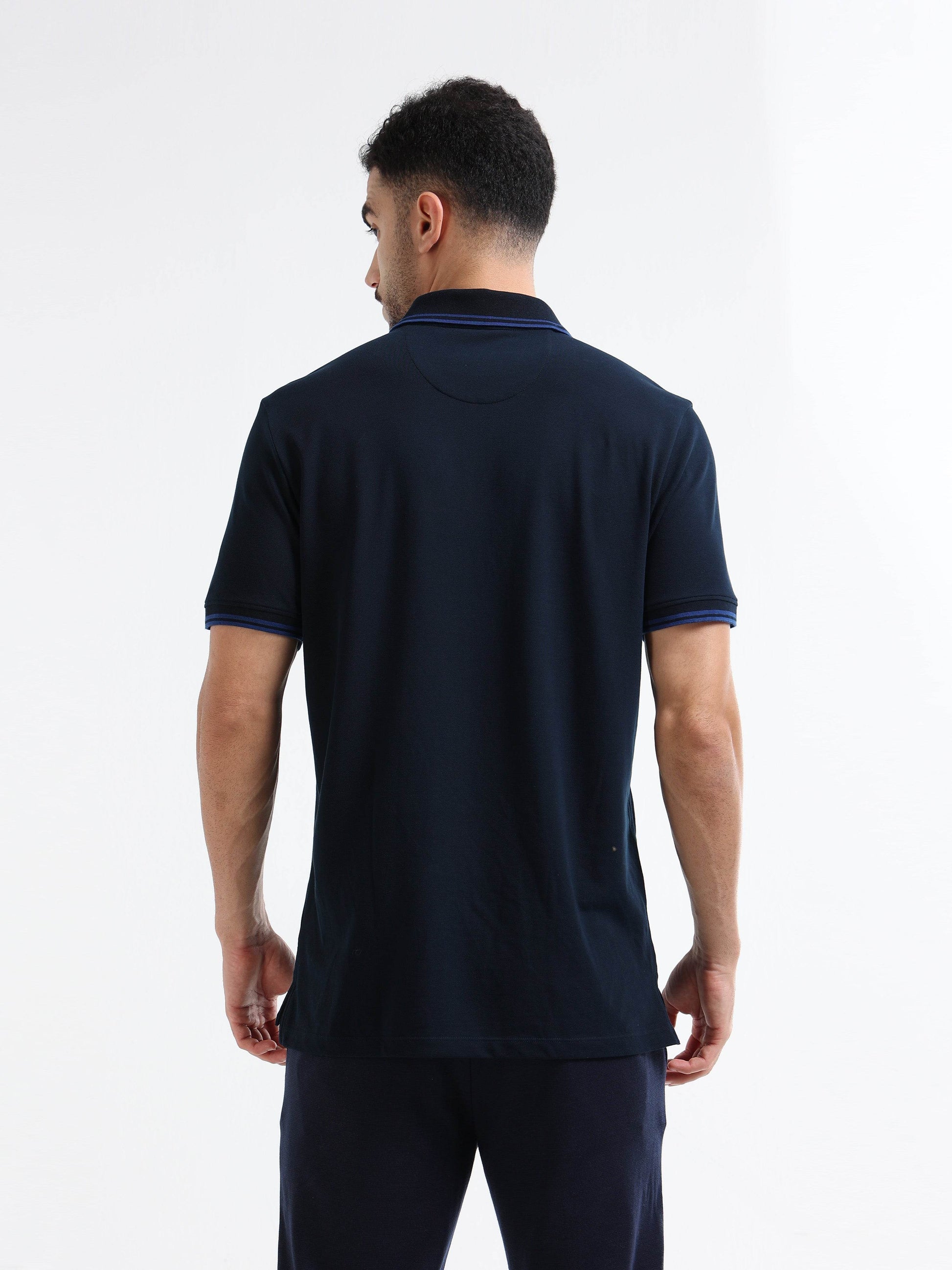 Men's Supima Navy polo t-shirt