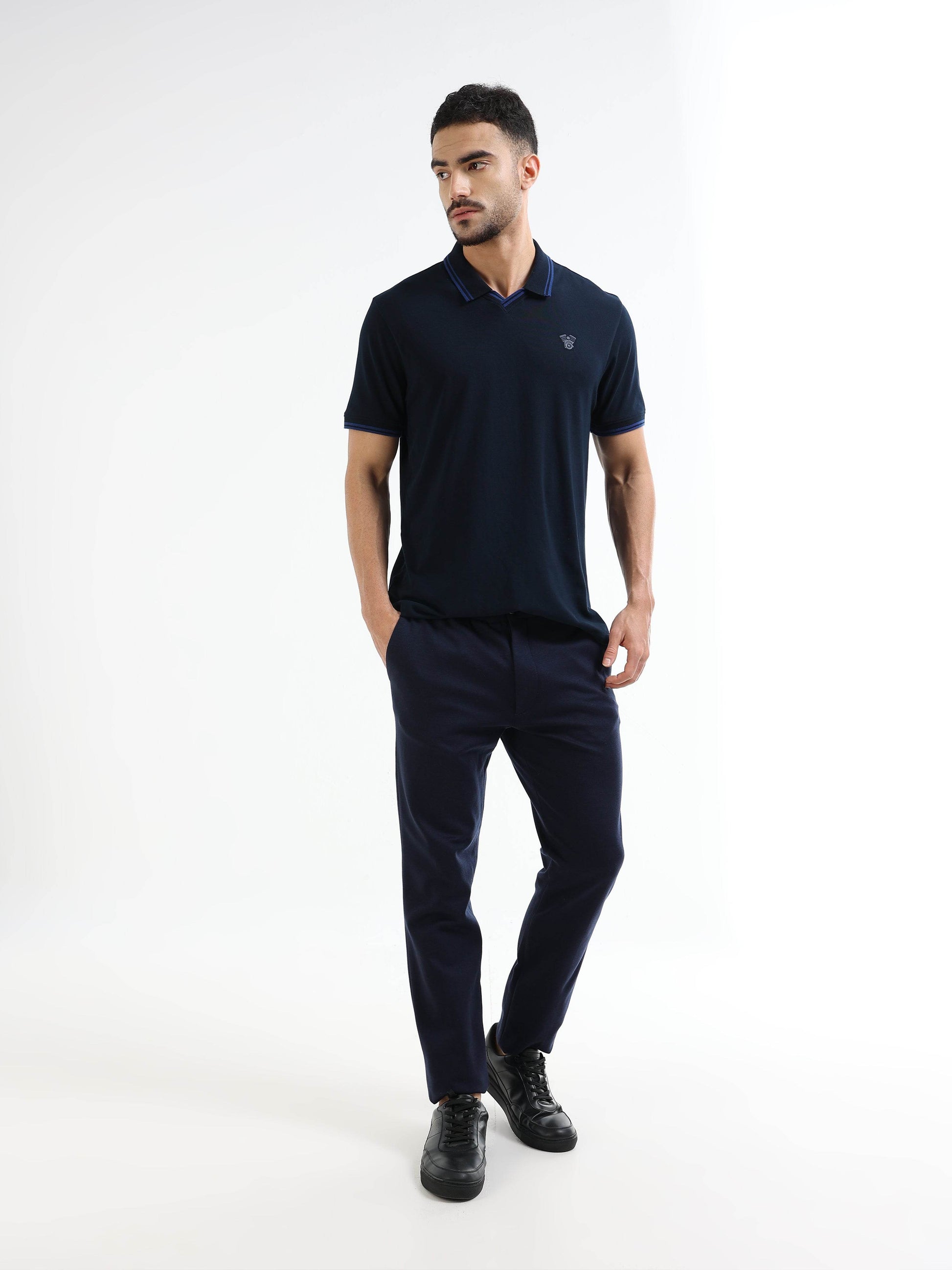 Men's Supima Navy polo t-shirt