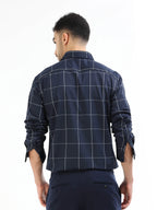 Men's navy striped shirt