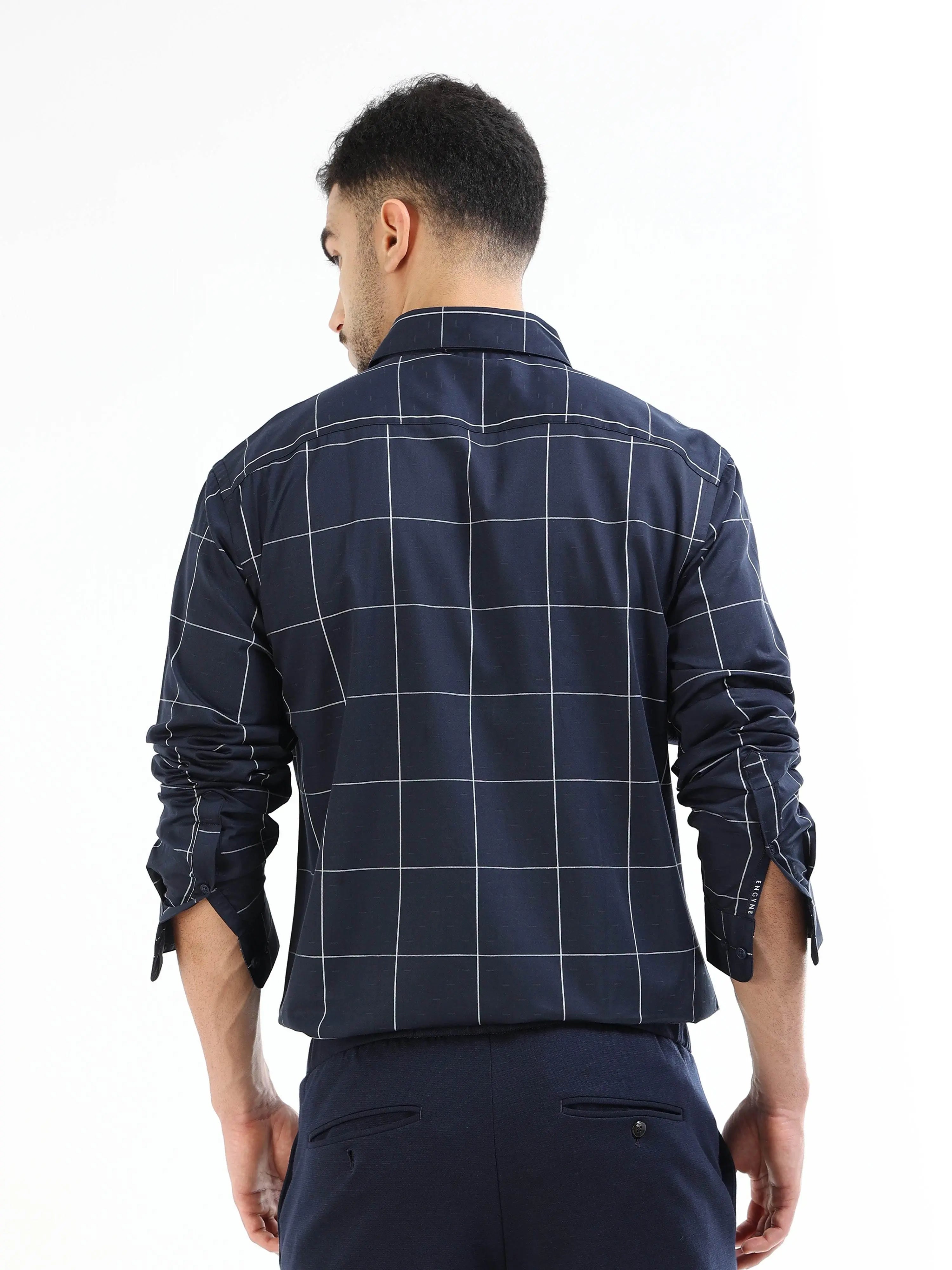 Men's navy striped shirt
