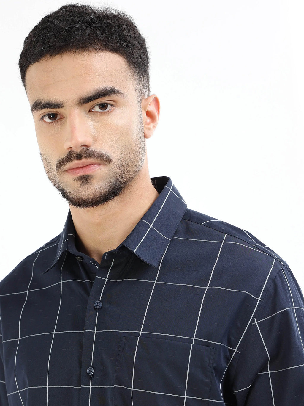 Men's navy striped shirt