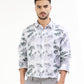 Blue floral full-sleeve men’s shirt
