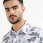 Blue floral full-sleeve men’s shirt
