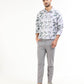 Blue floral full-sleeve men’s shirt