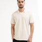 Men's beige polo t-shirt
